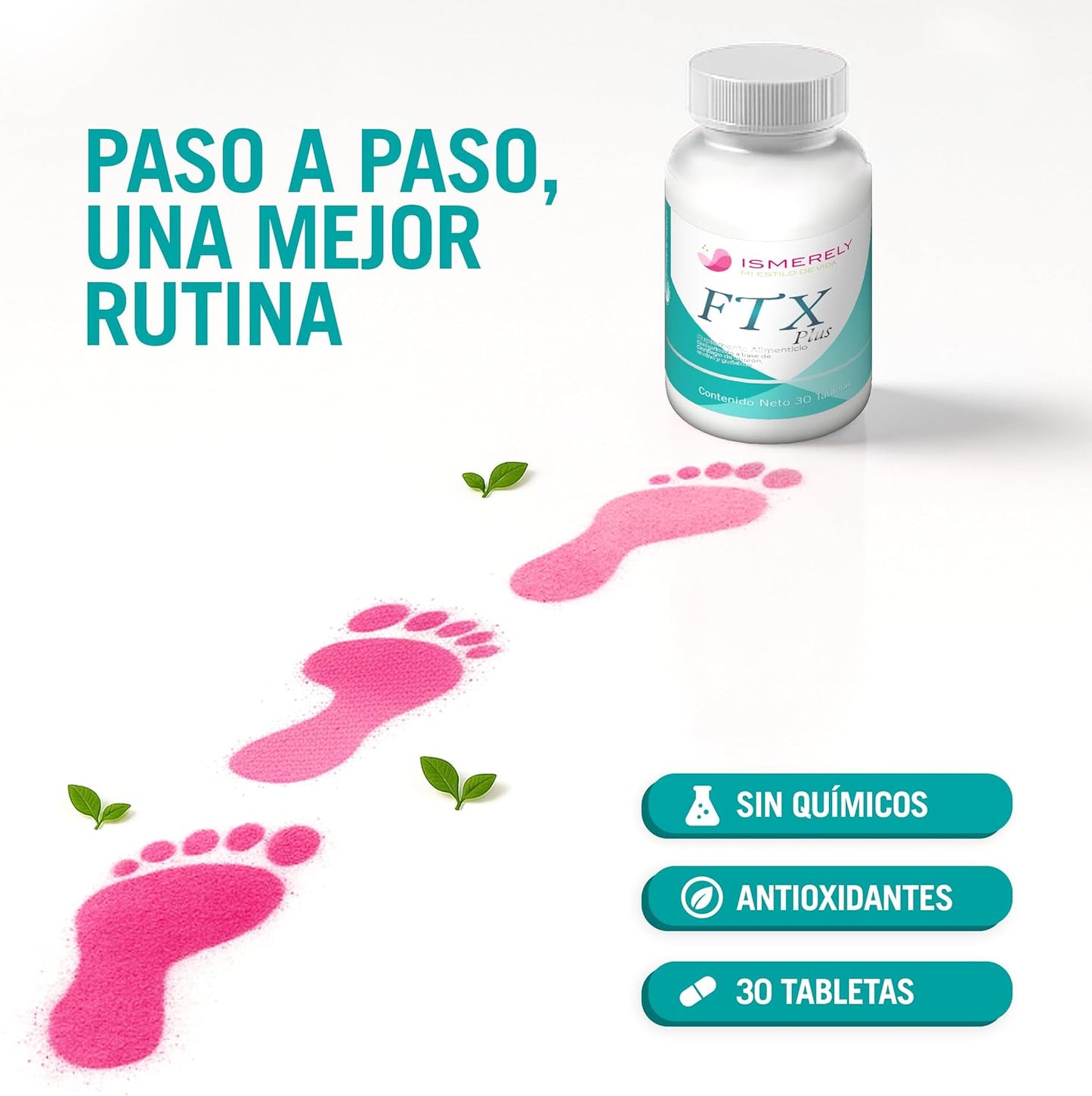 Kit 2 | FTX Plus | Supplement with Vitamin C, D, E, Magnesium, Collagen, Vitamin E and More | 30 Tablets Per Bottle